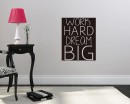 Work Hard Quotes Wall Decal Motivational Vinyl Art Stickers